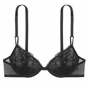 Sexy Tee Unlined Lace Demi Bra Black
